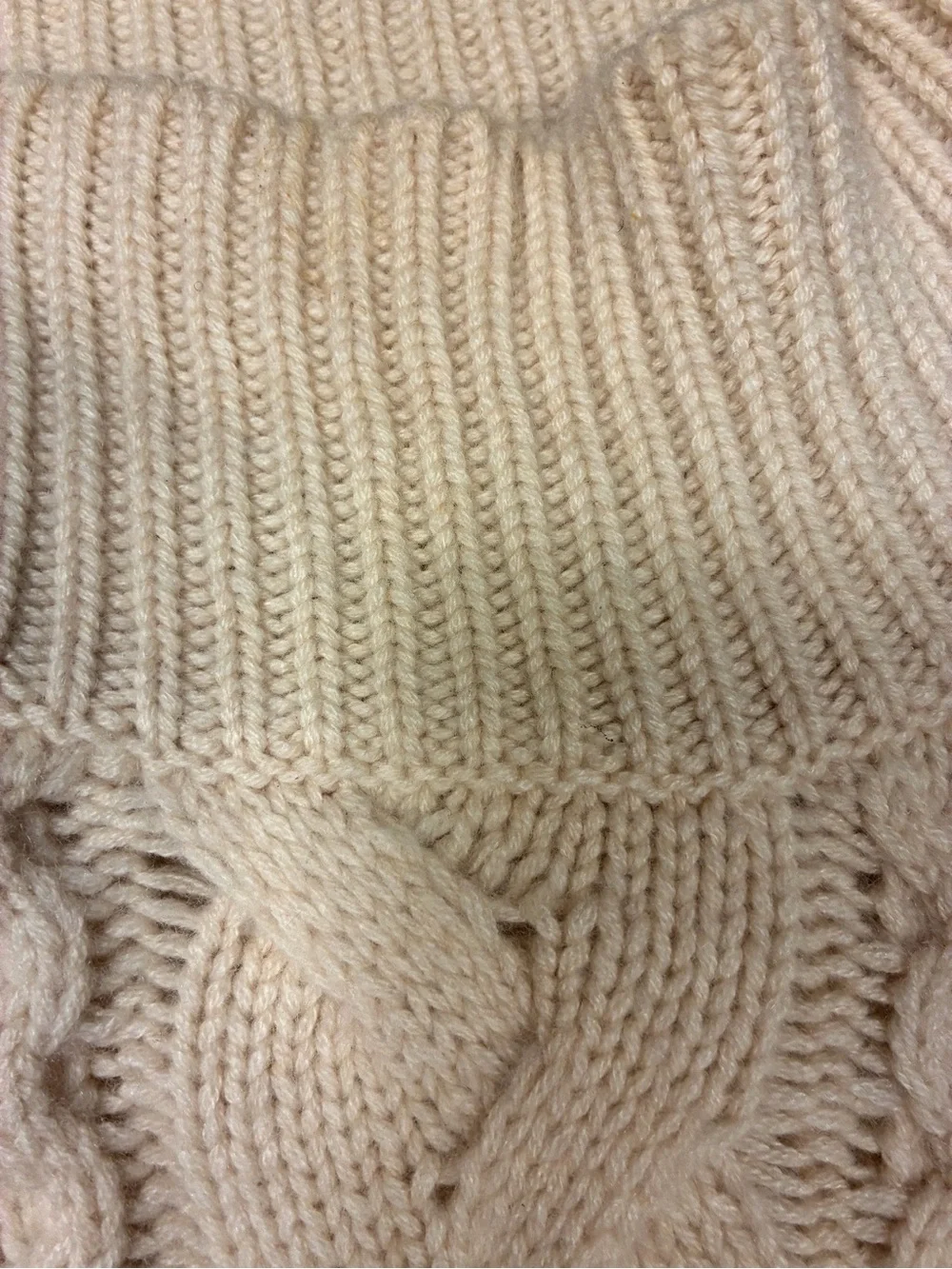 J.Crew 100% Cashmere Chunky Cream Cable Knit Mock Neck Sweater